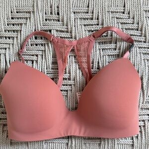 NEW Victoria's Secret 32DD T-Shirt Lightly Lined Wireless Lace Back Bra
